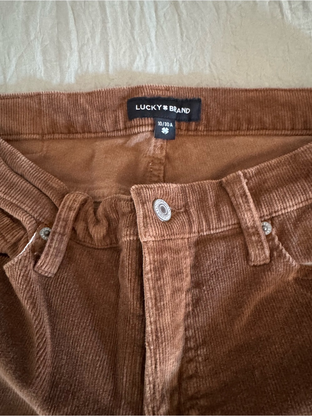 Lucky Brand Corduroy Flare Pants in Copper Brown - Picture 2 of 6
